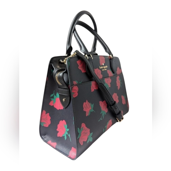 Kate Spade Madison Rose Toss Printed Medium Satchel - Picture 8 of 9